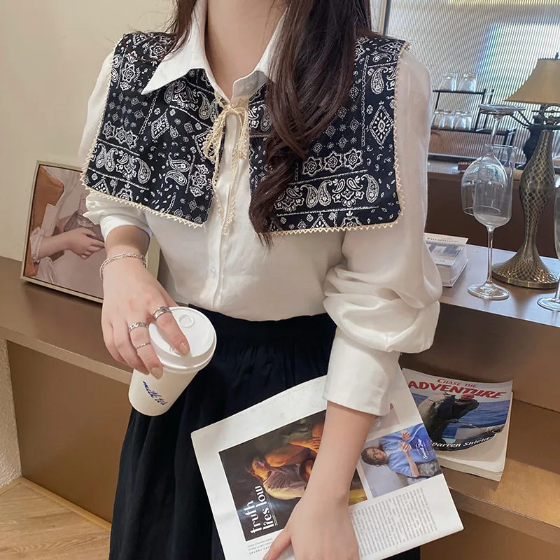 Women Floral Printed Fake Collar Detachable Collars Shirt Female Removable Scarves Korean Style Flase Collar Shawl Wrap
Women Floral Printed Fake Collar Detachable Collars Shirt Female Removable Scarves Korean Style Flase Collar Shawl Wrap