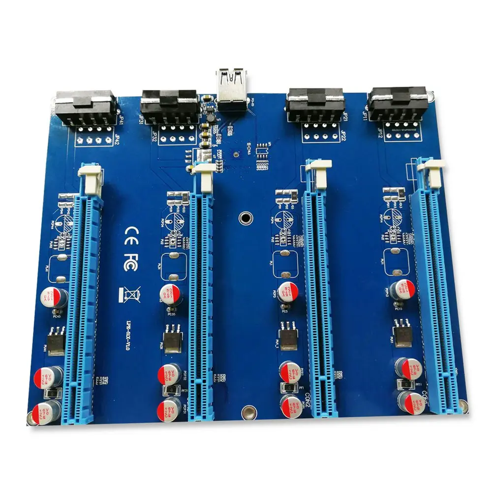 HXT-51X PCIe 1 to 4 PCI Express 1X Slots Riser Card Mini ITX to External 4 PCI-e Slot Adapter PCIe Port Multiplier Card Q21533
HXT-51X PCIe 1 to 4 PCI Express 1X Slots Riser Card Mini ITX to External 4 PCI-e Slot Adapter PCIe Port Multiplier Card Q21533