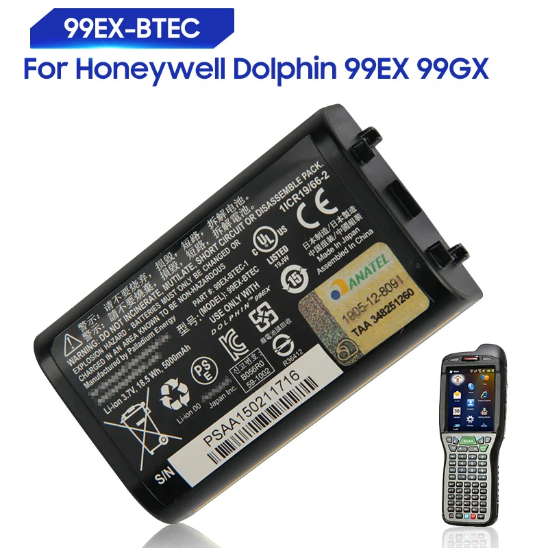 Оригинальная сменная батарея для Honeywell Dolphin 99EX 99GX 99EX-BTEC, оригинальная батарея 5000 мач
Оригинальная сменная батарея для Honeywell Dolphin 99EX 99GX 99EX-BTEC, оригинальная батарея 5000 мач