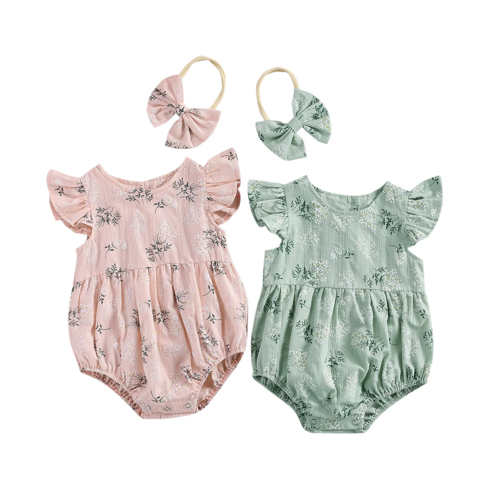 2021 Summer Baby Girls Clothes Toddler Floral Print Sleeveless Bodysuit Kawaii Girls Jumpsuit + Headband 0-24 Months 2pcs Set
2021 Summer Baby Girls Clothes Toddler Floral Print Sleeveless Bodysuit Kawaii Girls Jumpsuit + Headband 0-24 Months 2pcs Set