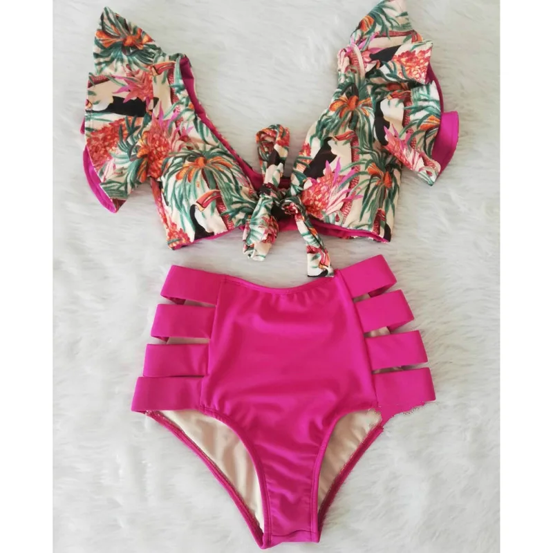 High Waist Bikini Women Double Ruffle Swimwear Print Sexy Swimsuit V-Neck Bathing Suit Beach Floral Wear Bikini 2PCS Set
High Waist Bikini Women Double Ruffle Swimwear Print Sexy Swimsuit V-Neck Bathing Suit Beach Floral Wear Bikini 2PCS Set