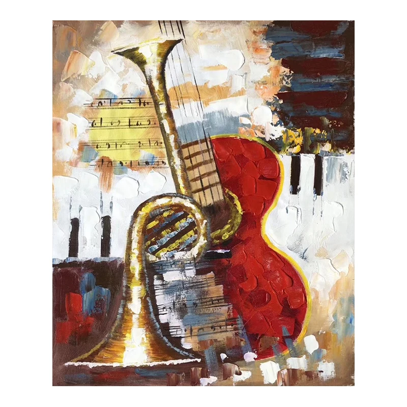 KOWELL 100% Handpainted Modern Abstract Guitar Oil Painting On Canvas Art Gift Home Decor Living Room Wall Art Frameless Picture
KOWELL 100% Handpainted Modern Abstract Guitar Oil Painting On Canvas Art Gift Home Decor Living Room Wall Art Frameless Picture