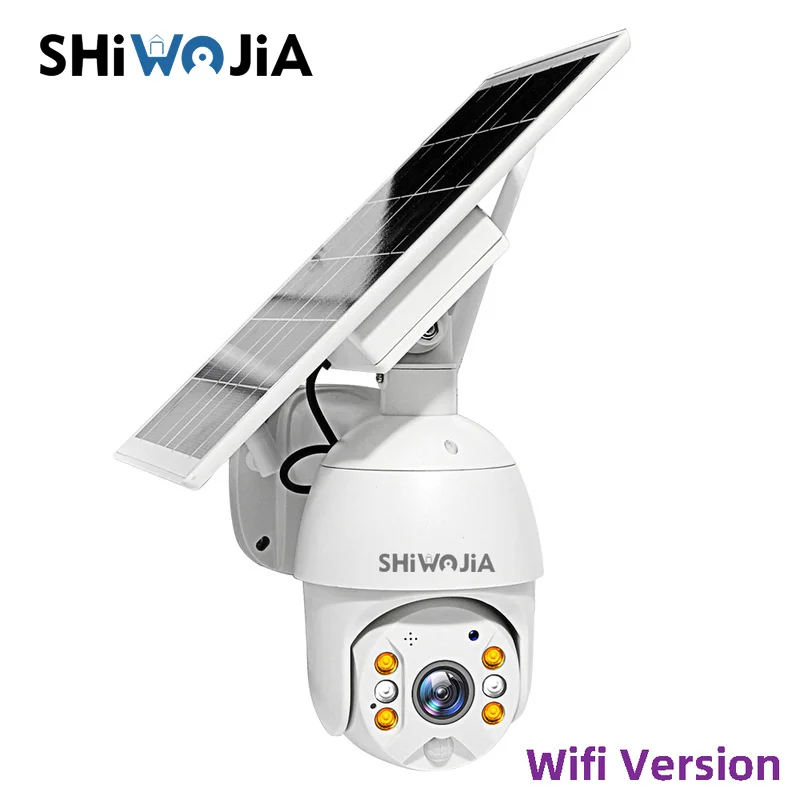 SHIWOJIA солнечная панель камера Wi Fi версия PTZ 4X 1080P открытый беспроводной монитор