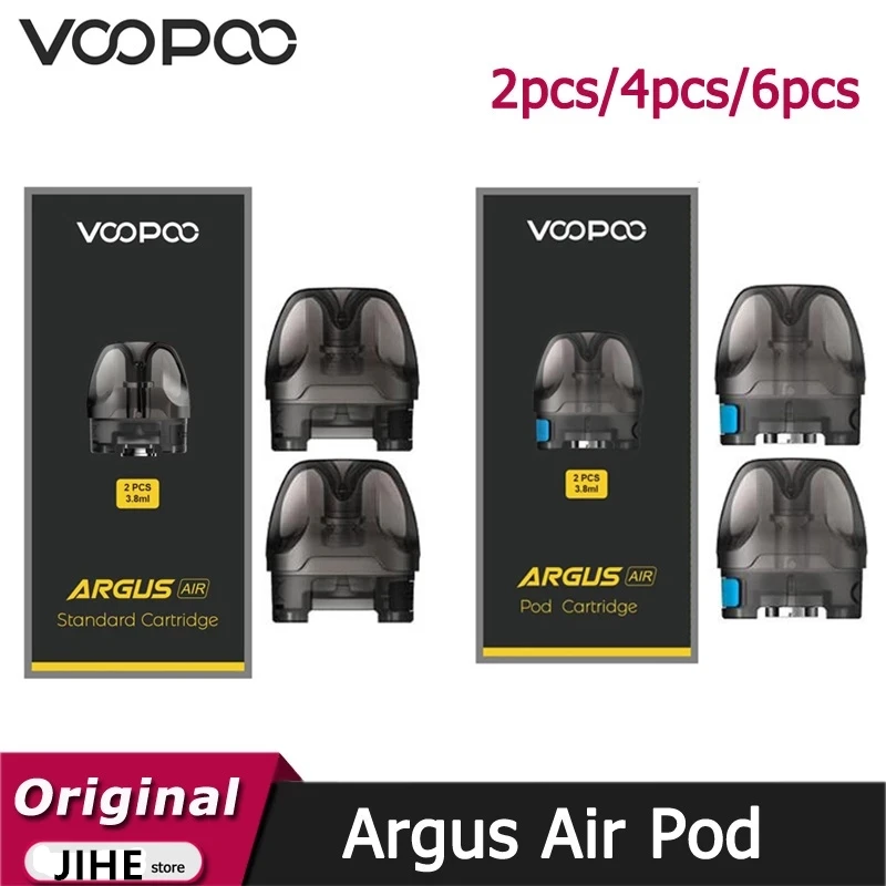 

2pcs-6pcs VOOPOO ARGUS Air Pod Cartridge 3.8ml Empty Pod & Pod with 0.8ohm Coil for E Cigarette ARGUS Air Pod Vape Kit Vaporizer
