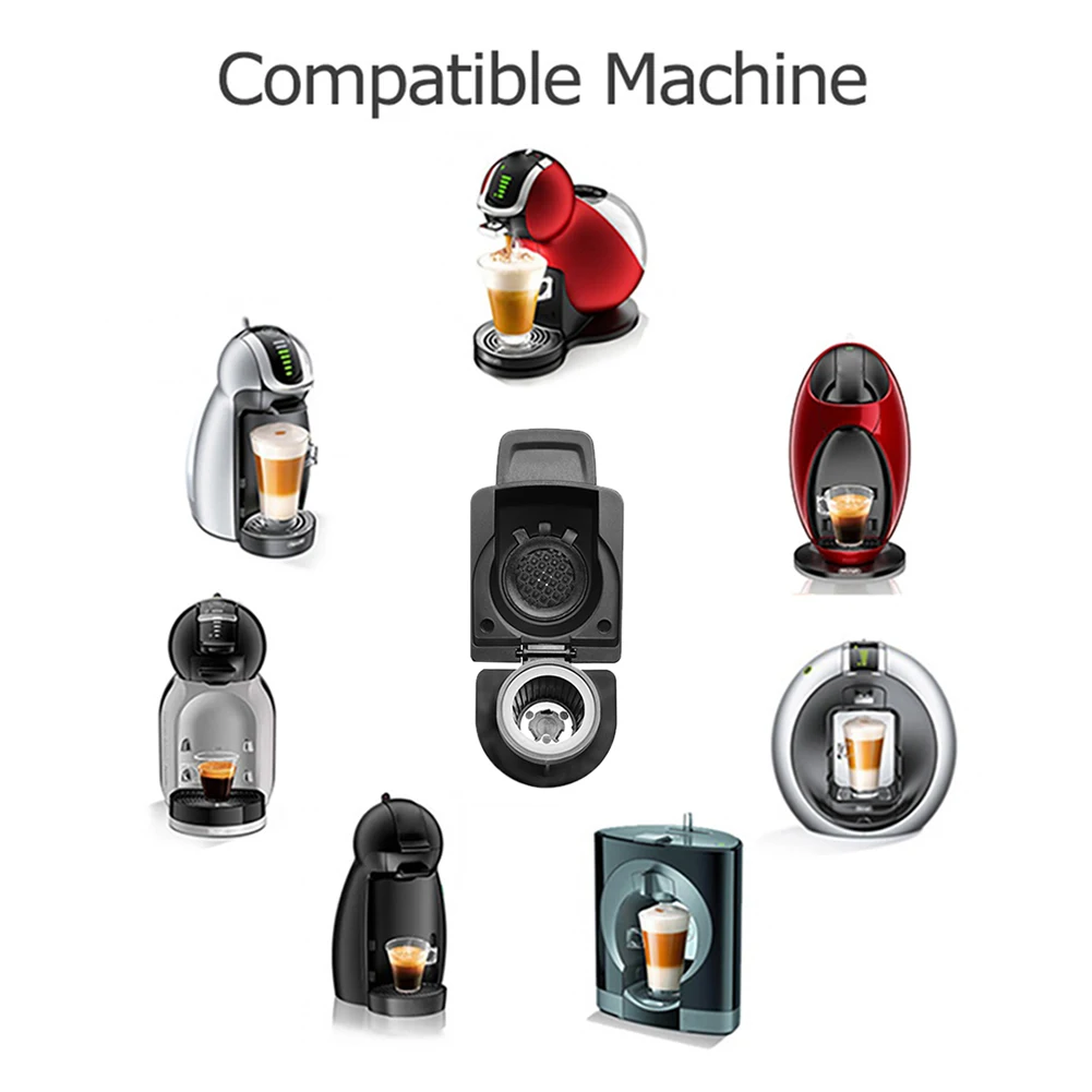 Stainless Steel Coffee Capsule Conversion Adapter For Nespresso, Compatible With Dolce Gusto With Metering Ring, Reusable
Stainless Steel Coffee Capsule Conversion Adapter For Nespresso, Compatible With Dolce Gusto With Metering Ring, Reusable