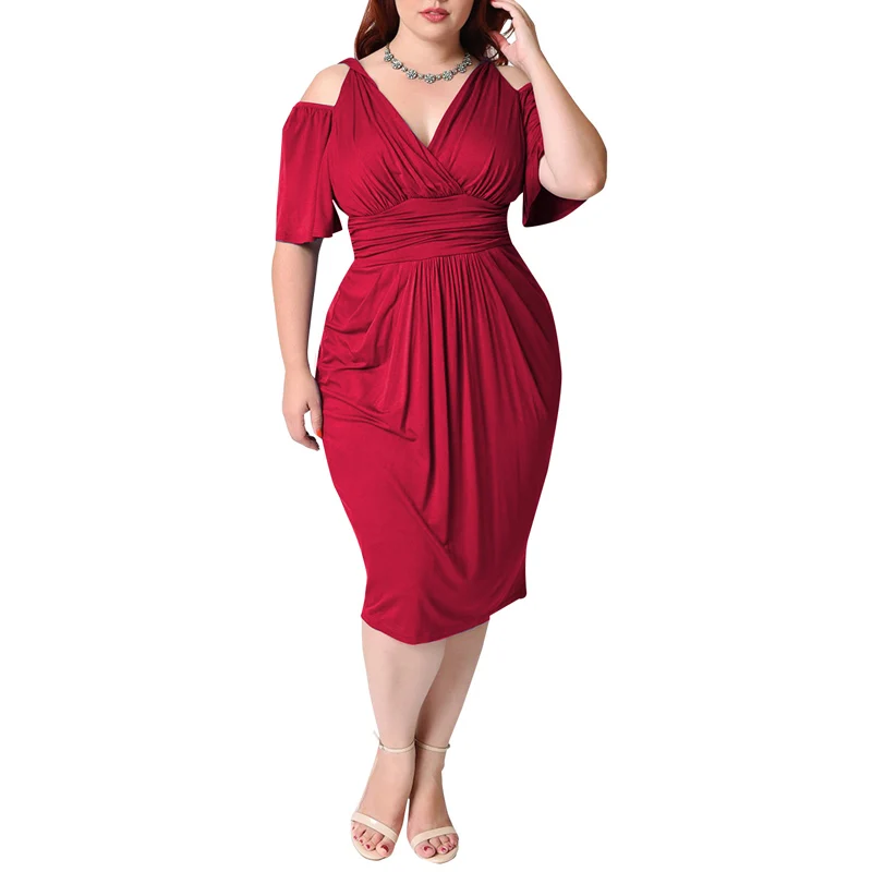 Plus Size Dresses for Women Summer Party Dresses Female Tight Dress Evening Dress Slim Sexy V-neck Vestidos Large Size
Plus Size Dresses for Women Summer Party Dresses Female Tight Dress Evening Dress Slim Sexy V-neck Vestidos Large Size