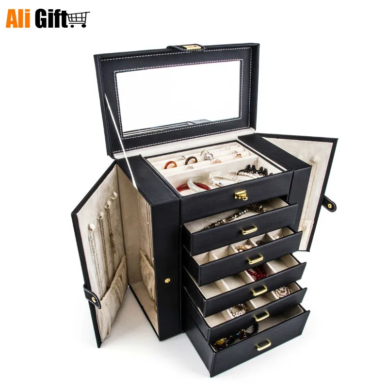 New Multi-function Princess South Korea Wooden Jewelry Box Natural Capacity Multi-layer Jewelry Boxes Large Capacity Organizer
New Multi-function Princess South Korea Wooden Jewelry Box Natural Capacity Multi-layer Jewelry Boxes Large Capacity Organizer
