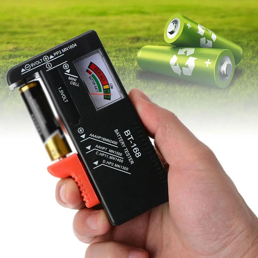 BT168 Portable Universal Digital Battery Tester Volt Button Battery Checker Tester For AA AAA Size Multiple Checker 9V T2L6
BT168 Portable Universal Digital Battery Tester Volt Button Battery Checker Tester For AA AAA Size Multiple Checker 9V T2L6