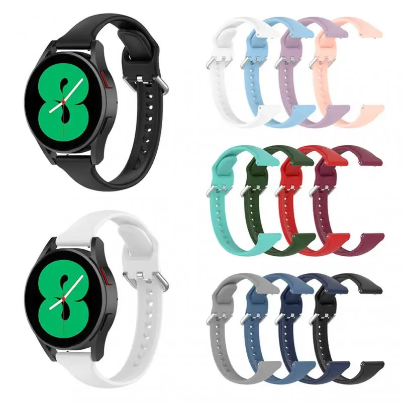 Ремешок силиконовый для Samsung Galaxy Watch 4/active2/active маленький спортивный браслет с
