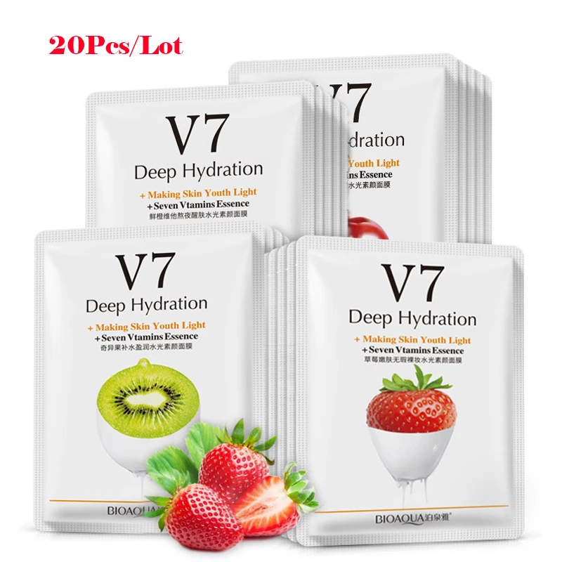 20Pcs V7 Face Mask Sets Vitamin C Skin Care Mask Kiwi Fruit Orange Fruit Extract Moisturizing Nourishing Beauty Face Care
20Pcs V7 Face Mask Sets Vitamin C Skin Care Mask Kiwi Fruit Orange Fruit Extract Moisturizing Nourishing Beauty Face Care