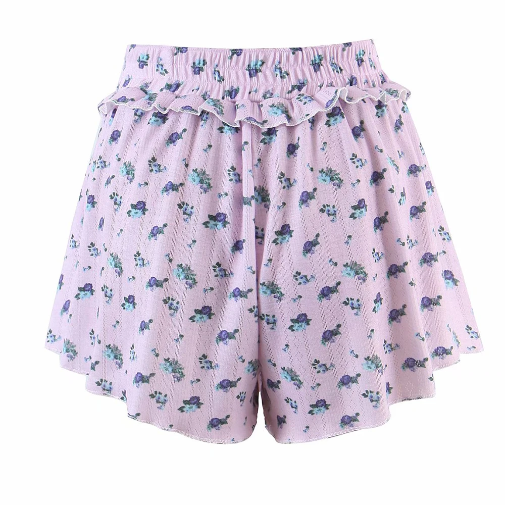 2021 summer women's new design casual sweet Ruffle floral pleated Elastic Top Shorts home daily suit
2021 summer women's new design casual sweet Ruffle floral pleated Elastic Top Shorts home daily suit