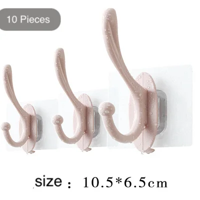 10pcs Wall-Mounted Clothes Hook Free of Punching Strong Sticky Hooks Bedroom Robe Hook Living Room Seamless Transparent Hooks
10pcs Wall-Mounted Clothes Hook Free of Punching Strong Sticky Hooks Bedroom Robe Hook Living Room Seamless Transparent Hooks