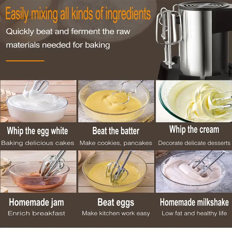 Electric Handheld Mixer Ultra Power Whisk with Turbo Heavy Duty Motor Egg Beater
Electric Handheld Mixer Ultra Power Whisk with Turbo Heavy Duty Motor Egg Beater