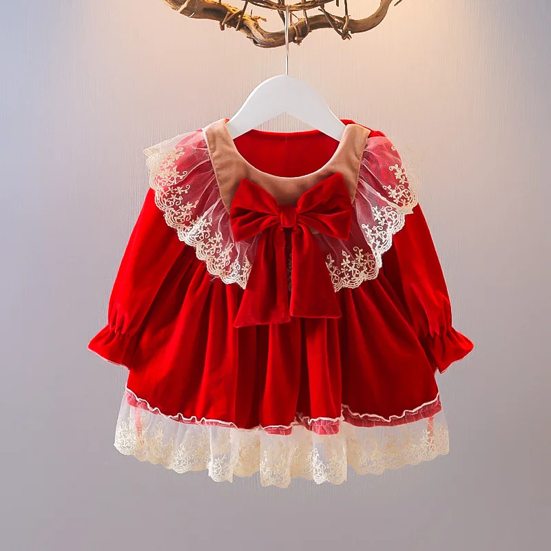Baby Girls Christmas Dress Autumn Princess 1 year Birthday Party Dresses for Girl Clothing Long Sleeve Bow Dress Toddler Clothes
Baby Girls Christmas Dress Autumn Princess 1 year Birthday Party Dresses for Girl Clothing Long Sleeve Bow Dress Toddler Clothes