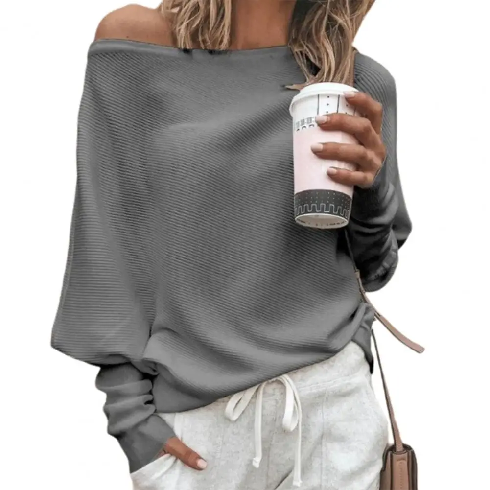 Women Early Autumn Sweater Off Shoulder Raglan Sleeve Pullover Knitted All Match Sexy One Shoulder Top for Daily Wear
Women Early Autumn Sweater Off Shoulder Raglan Sleeve Pullover Knitted All Match Sexy One Shoulder Top for Daily Wear