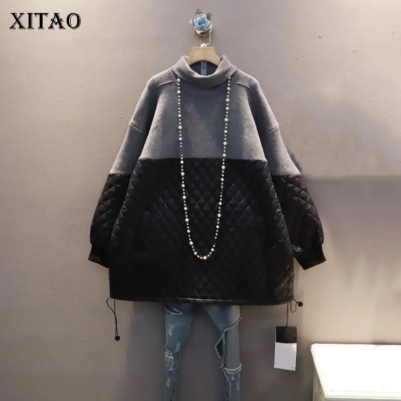 XITAO, Лоскутные Свитера, модные, простые, с высоким воротником, на завязках, с длинным рукавом, свободные, повседневные, новые, универсальные, ж...
XITAO, Лоскутные Свитера, модные, простые, с высоким воротником, на завязках, с длинным рукавом, свободные, повседневные, новые, универсальные, ж...