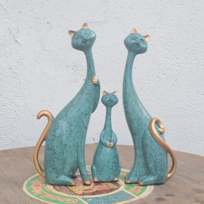 MODERN-STYLE CATS FIGURINES HAND-MADE FAMILY OF THREE CATS RESIN CRAFTS HOME ORNAMENTS OFFICE BUSINESS DECOR GIFTS L3052
MODERN-STYLE CATS FIGURINES HAND-MADE FAMILY OF THREE CATS RESIN CRAFTS HOME ORNAMENTS OFFICE BUSINESS DECOR GIFTS L3052