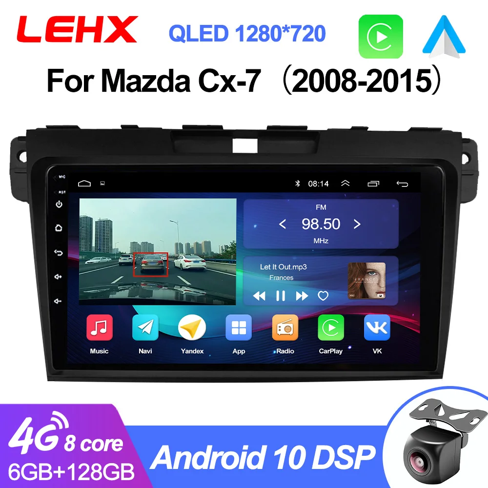LEHX L6 Pro автомобильный Android 10 2 DIN Радио мультимедийный плеер авторадио для Mazda Cx-7 cx7