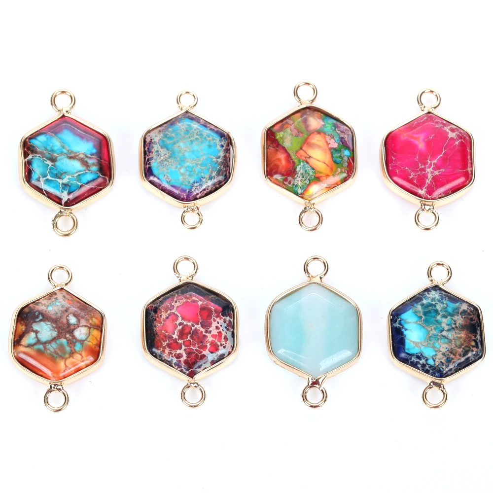 16x25mm Natural Sea Sediment Stone Pendant Charms Connector Double Hole Pendant For Jewelry Making Diy Necklace Accessories Gift 
16x25mm Natural Sea Sediment Stone Pendant Charms Connector Double Hole Pendant For Jewelry Making Diy Necklace Accessories Gift