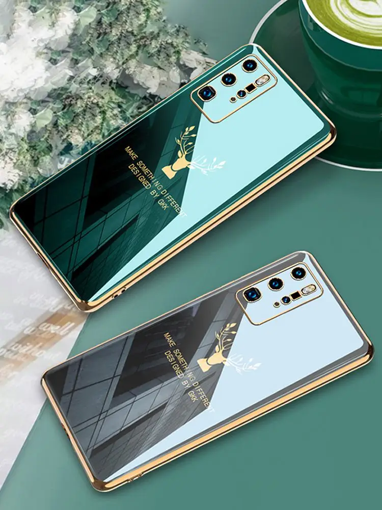 Чехол-накладка для Huawei P40 P30 P20 Lite Pro + с головой оленя Mate 9 10 20 30 40 Plus