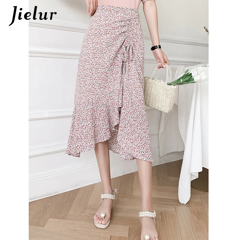 Jielur Summer New Fishtail Chiffon Skirts Womens 2021 Floral Mid-length High-waist Skirt A-line Pink Green Blue Woman Skirt
Jielur Summer New Fishtail Chiffon Skirts Womens 2021 Floral Mid-length High-waist Skirt A-line Pink Green Blue Woman Skirt