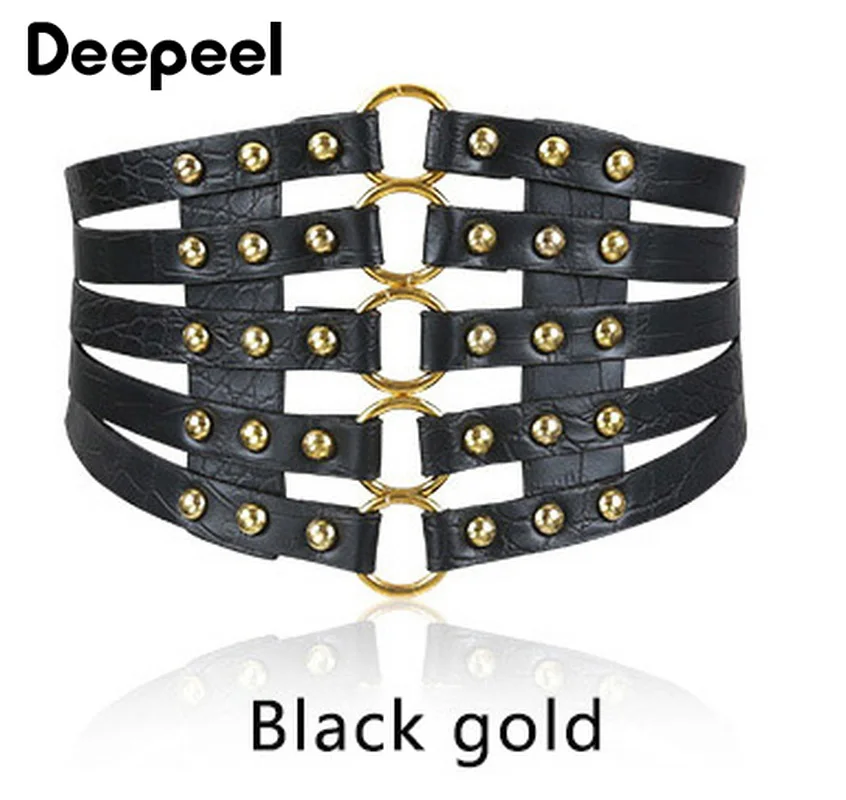 Deepeel 1pc12cm Fashion Retro Hollow Rivet Cummerbunds Ladies Wild Skirt Elastic Belt Clothing Decoration Corset Belts for Dress
Deepeel 1pc12cm Fashion Retro Hollow Rivet Cummerbunds Ladies Wild Skirt Elastic Belt Clothing Decoration Corset Belts for Dress
