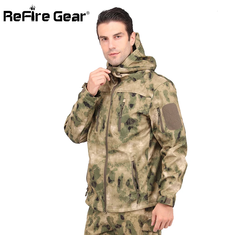 ReFire Gear Men's Tactical Autumn Winter Waterproof Camouflage Fleece Military Jacket Camouflage Fleece Hooded Windbreaker
ReFire Gear Men's Tactical Autumn Winter Waterproof Camouflage Fleece Military Jacket Camouflage Fleece Hooded Windbreaker
