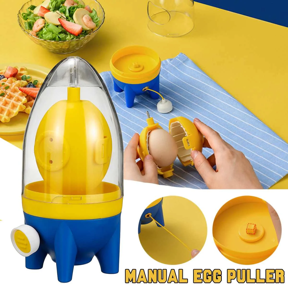 Portable Egg Cooker Tool Hand Powered Golden Egg Maker Egg Yolk White Mixer Egg Scrambler Shaker For Kitchen Puller Gadgets Tool
Portable Egg Cooker Tool Hand Powered Golden Egg Maker Egg Yolk White Mixer Egg Scrambler Shaker For Kitchen Puller Gadgets Tool