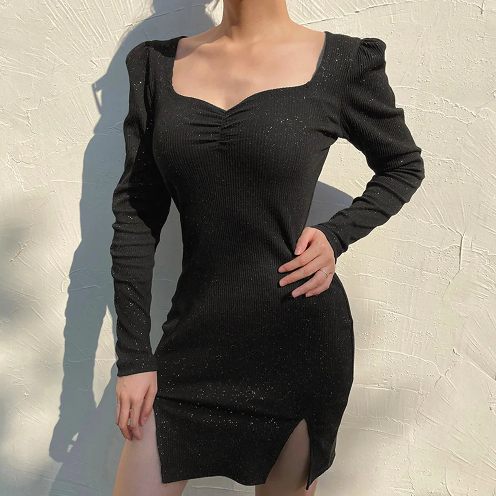 Street ins trend sexy square collar bright silk long sleeve dress Women Holiday Style Sexy Solid Long Sleeve Casual Mini Dress
Street ins trend sexy square collar bright silk long sleeve dress Women Holiday Style Sexy Solid Long Sleeve Casual Mini Dress