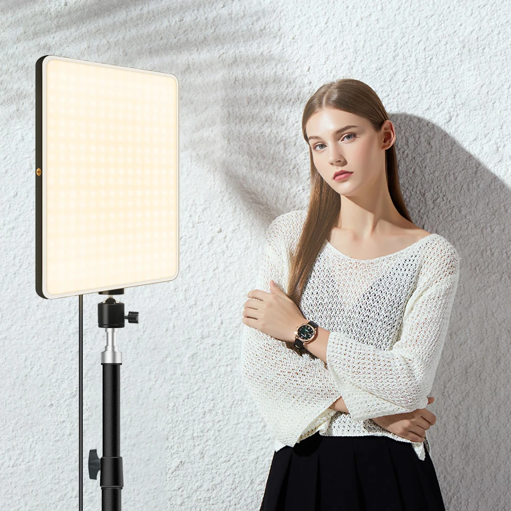 14inch LED Lighting Panel Video Light with Tripod Stand Profession Dimmable 3200K-6000K Photography Lamp For Tiktok Photo Studio
14inch LED Lighting Panel Video Light with Tripod Stand Profession Dimmable 3200K-6000K Photography Lamp For Tiktok Photo Studio