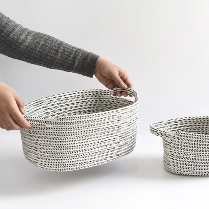 Nordic Style Cotton Woven Basket Storage Basket Desktop Coffee Table Debris Basket Organizing Basket, 3PCS
Nordic Style Cotton Woven Basket Storage Basket Desktop Coffee Table Debris Basket Organizing Basket, 3PCS