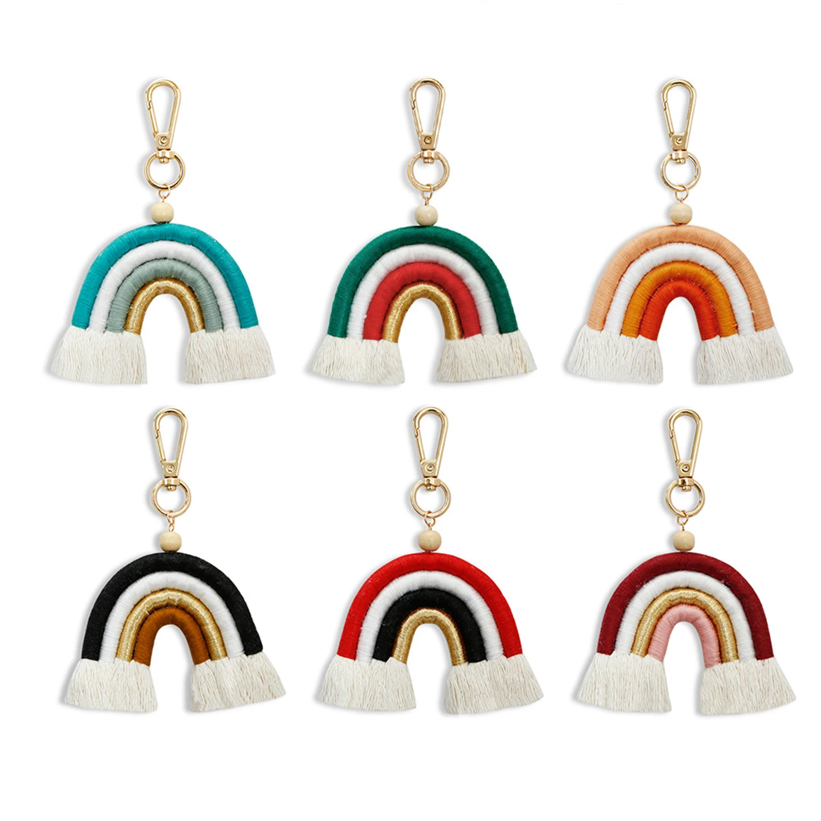 Fashion Multicolor Cotton Keychain Rabin Rainbow Tassel Pendant Key Ring Bags Ornament Keychain For Women Accessories 13.4cm,1PC
Fashion Multicolor Cotton Keychain Rabin Rainbow Tassel Pendant Key Ring Bags Ornament Keychain For Women Accessories 13.4cm,1PC