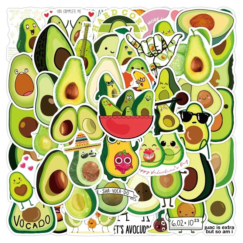 50PCS Kawaii Cartoon Avocado Stickers For Children DIY Guitar Stationery Water Bottle Notebook Cute Girl Classic Toy Sticker
50PCS Kawaii Cartoon Avocado Stickers For Children DIY Guitar Stationery Water Bottle Notebook Cute Girl Classic Toy Sticker
