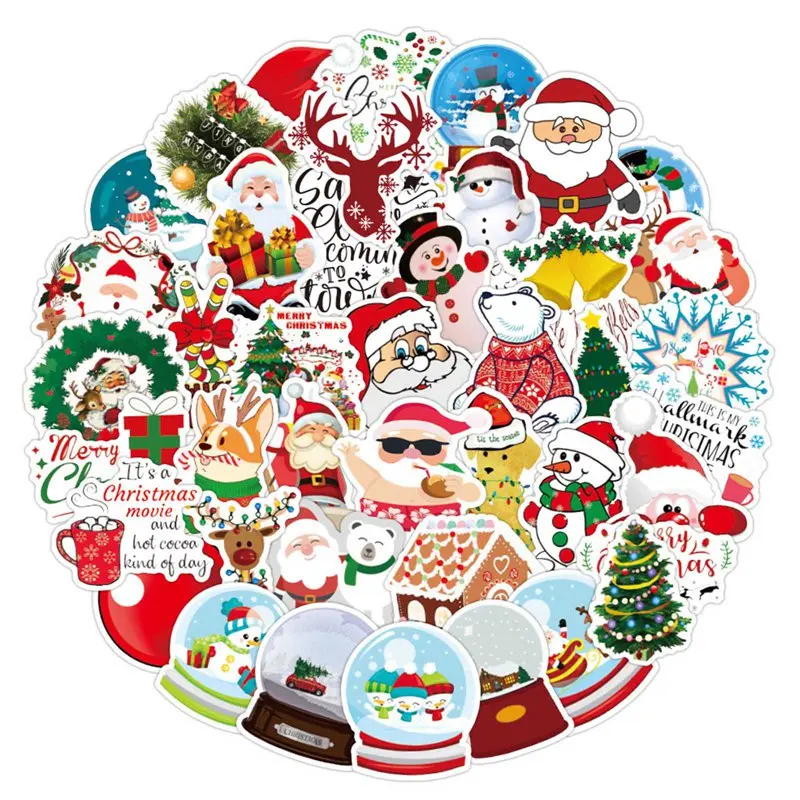 50 Christmas Stickers Many Collections To Decorate Santa Claus Snowman Skateboard Classic Elements 5-8cm Range Notebook Scooter
50 Christmas Stickers Many Collections To Decorate Santa Claus Snowman Skateboard Classic Elements 5-8cm Range Notebook Scooter