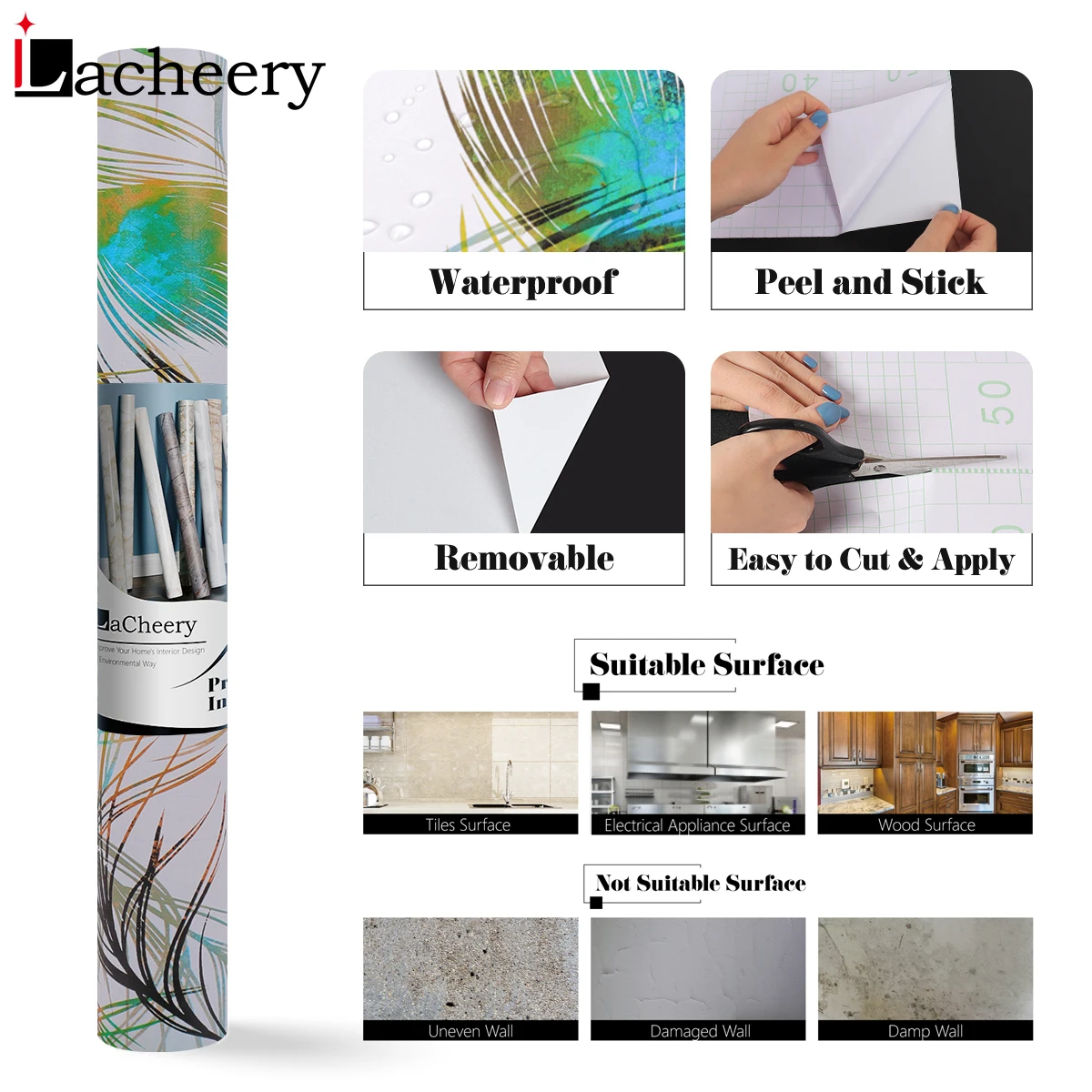 Removable Self-adhesive Wallpaper Modern Pattern Vinyl Wall Stickers for Living Room Bedroom Wardrobe Waterproof Home Decoration
Removable Self-adhesive Wallpaper Modern Pattern Vinyl Wall Stickers for Living Room Bedroom Wardrobe Waterproof Home Decoration
