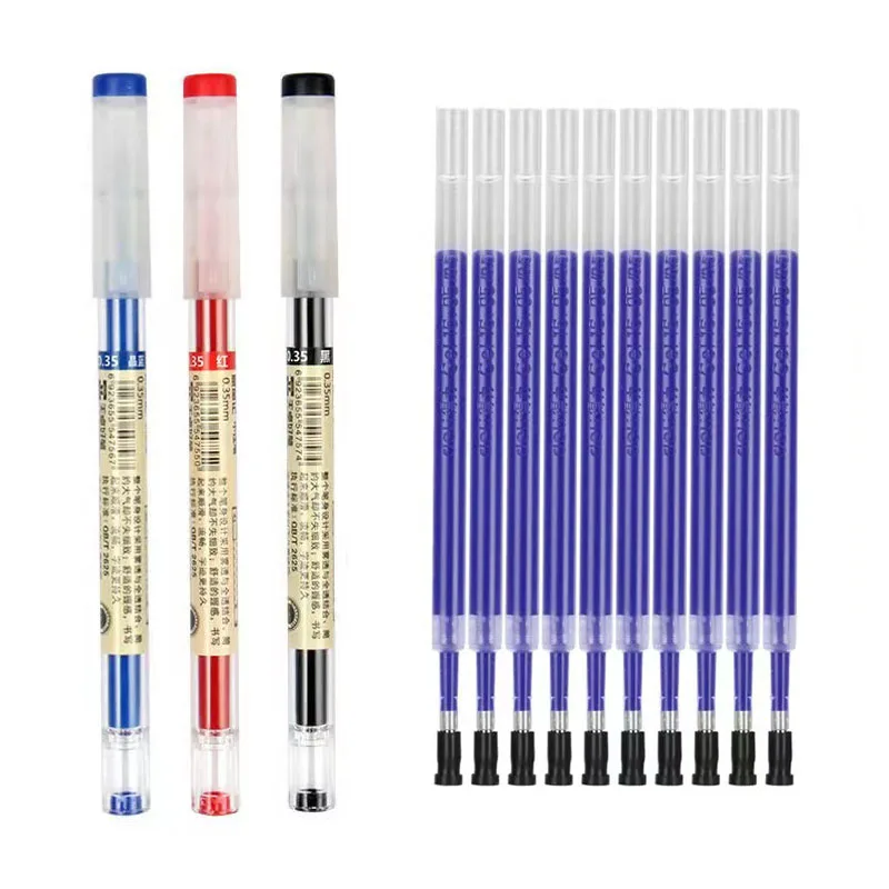 11Pcs/Lot 0.35mm Ultra Fine Finance Gel Pen Black/Blue/Red Ink Refills Rods Gelpen For School Office Exam Supplies Stationery
11Pcs/Lot 0.35mm Ultra Fine Finance Gel Pen Black/Blue/Red Ink Refills Rods Gelpen For School Office Exam Supplies Stationery
