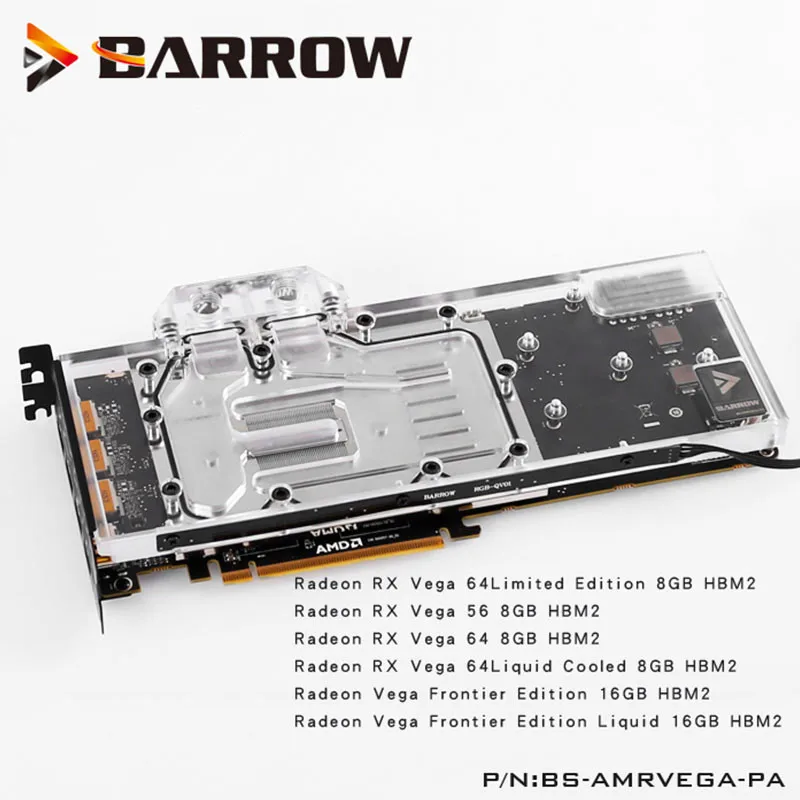 barrow BS-AMRVEGA-PA, LRC 2.0 5V Radeon RX VEGA Border Edition full coverage graphics card water cooling block
barrow BS-AMRVEGA-PA, LRC 2.0 5V Radeon RX VEGA Border Edition full coverage graphics card water cooling block