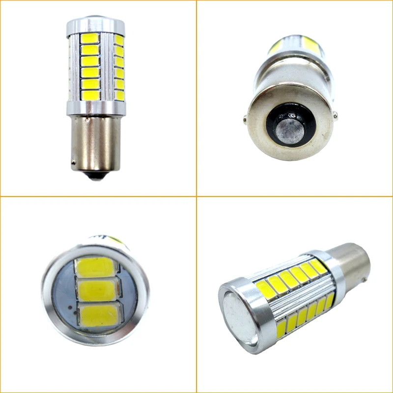 2x1157 Автомобильный светодиодный фонарь BAY15D S25 P21/5 Вт белый 12 В 6 5630 33SMD задний