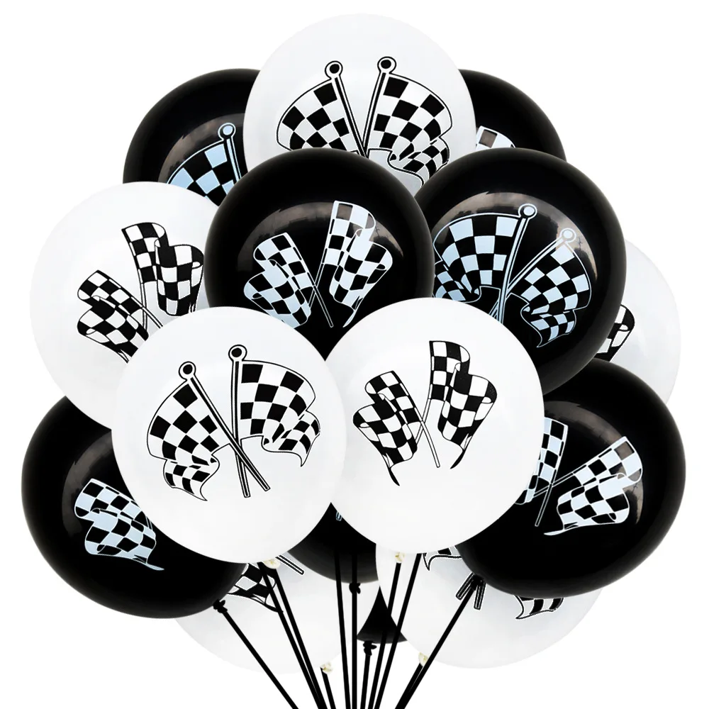 5/10pcs Black White Racing Flag Latex Balloons Black White Stripe Plaid Foil Baloon Checkered Race Car Themed Party Decorations
5/10pcs Black White Racing Flag Latex Balloons Black White Stripe Plaid Foil Baloon Checkered Race Car Themed Party Decorations