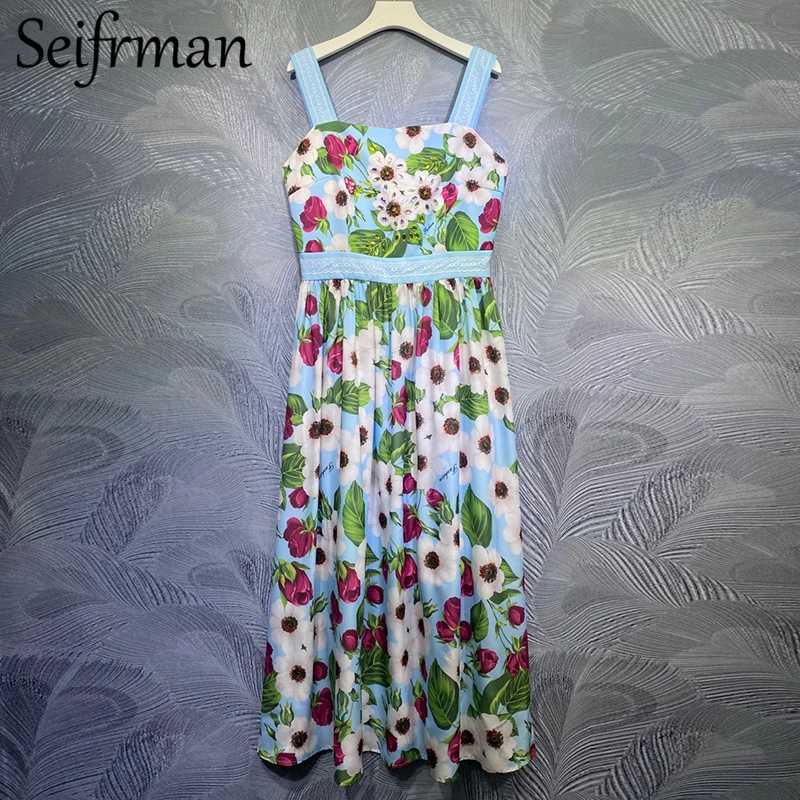 Seifrmann New 2021 Summer Women Fashion Designer Party Long Dress Sexy Spaghetti Strap Crystal Beading Holiday Beach Dresses
Seifrmann New 2021 Summer Women Fashion Designer Party Long Dress Sexy Spaghetti Strap Crystal Beading Holiday Beach Dresses