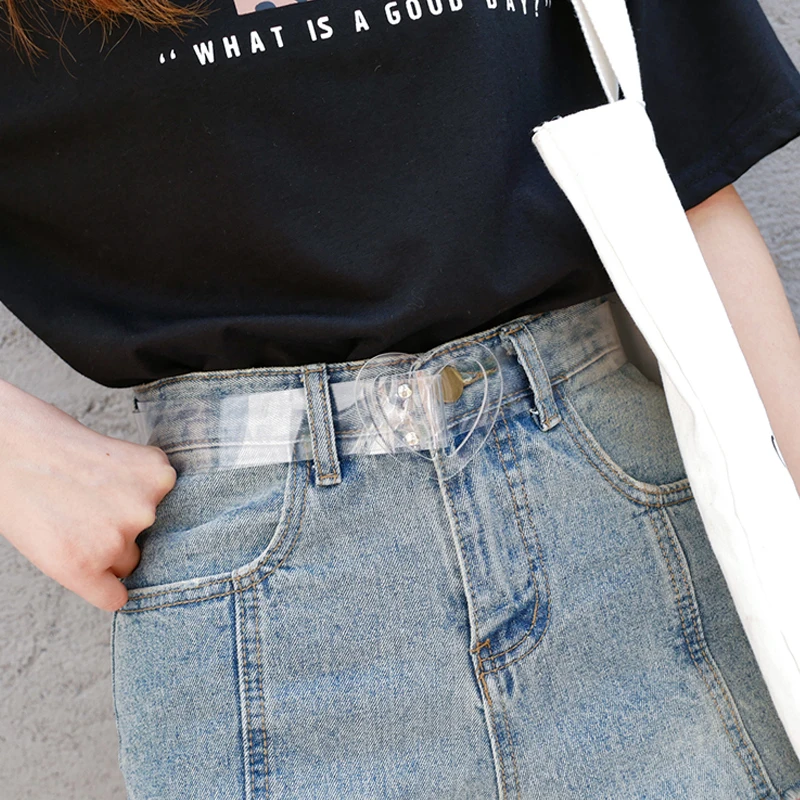 Fashion plastic belt transparent PVC belts for women pants clear ceinture femme 2020 no pin students heart harajuku waistband
Fashion plastic belt transparent PVC belts for women pants clear ceinture femme 2020 no pin students heart harajuku waistband