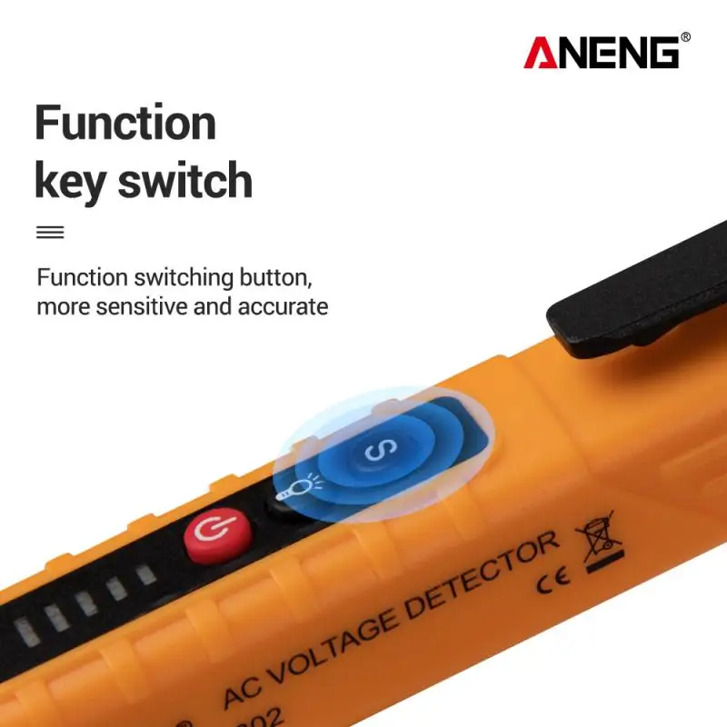AC 12-1000V Voltage Detector Test Pen Professional Sensitivity Adjustable Non-Contact Induction Pen Tester Pen LED Light
AC 12-1000V Voltage Detector Test Pen Professional Sensitivity Adjustable Non-Contact Induction Pen Tester Pen LED Light