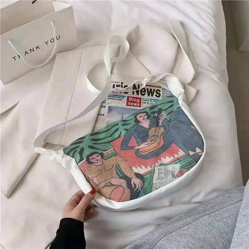 Retro Hobos Shoulder Bags For Women Oil Paintings European Artistic College 2021 New Designer All-Match Casual Cross-Body Bags
Retro Hobos Shoulder Bags For Women Oil Paintings European Artistic College 2021 New Designer All-Match Casual Cross-Body Bags