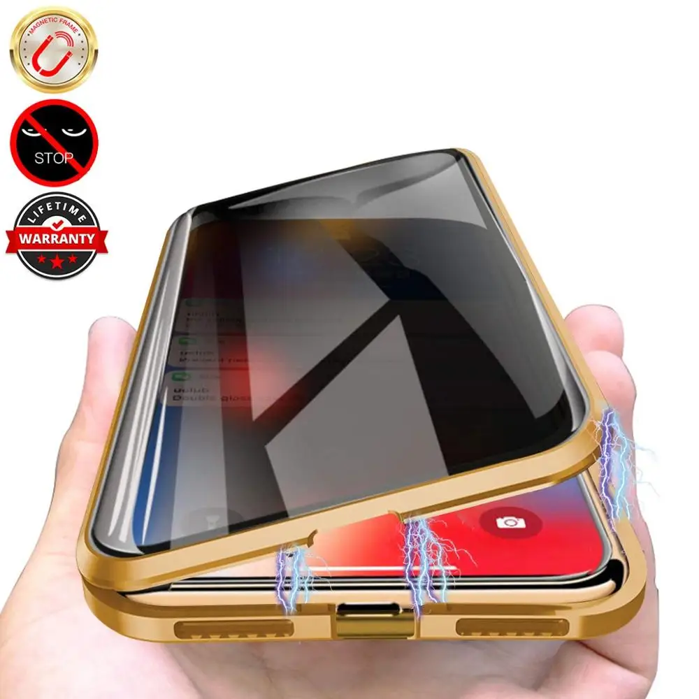New Magnetic Tempered Glass Privacy Metal Phone Case Magnet Protective Cover For Iphone XR XS MAX X 6 6splus 8 7 Plus
New Magnetic Tempered Glass Privacy Metal Phone Case Magnet Protective Cover For Iphone XR XS MAX X 6 6splus 8 7 Plus
