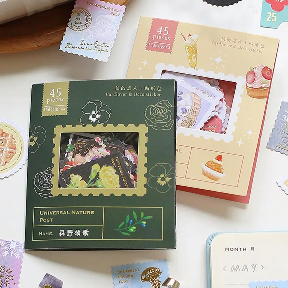 45Pcs/Set Retro DIY Sticker Pack Album Card Universal Arbitrary Cropping Hand Account Decoration Collage Decal Bag for Photo
45Pcs/Set Retro DIY Sticker Pack Album Card Universal Arbitrary Cropping Hand Account Decoration Collage Decal Bag for Photo