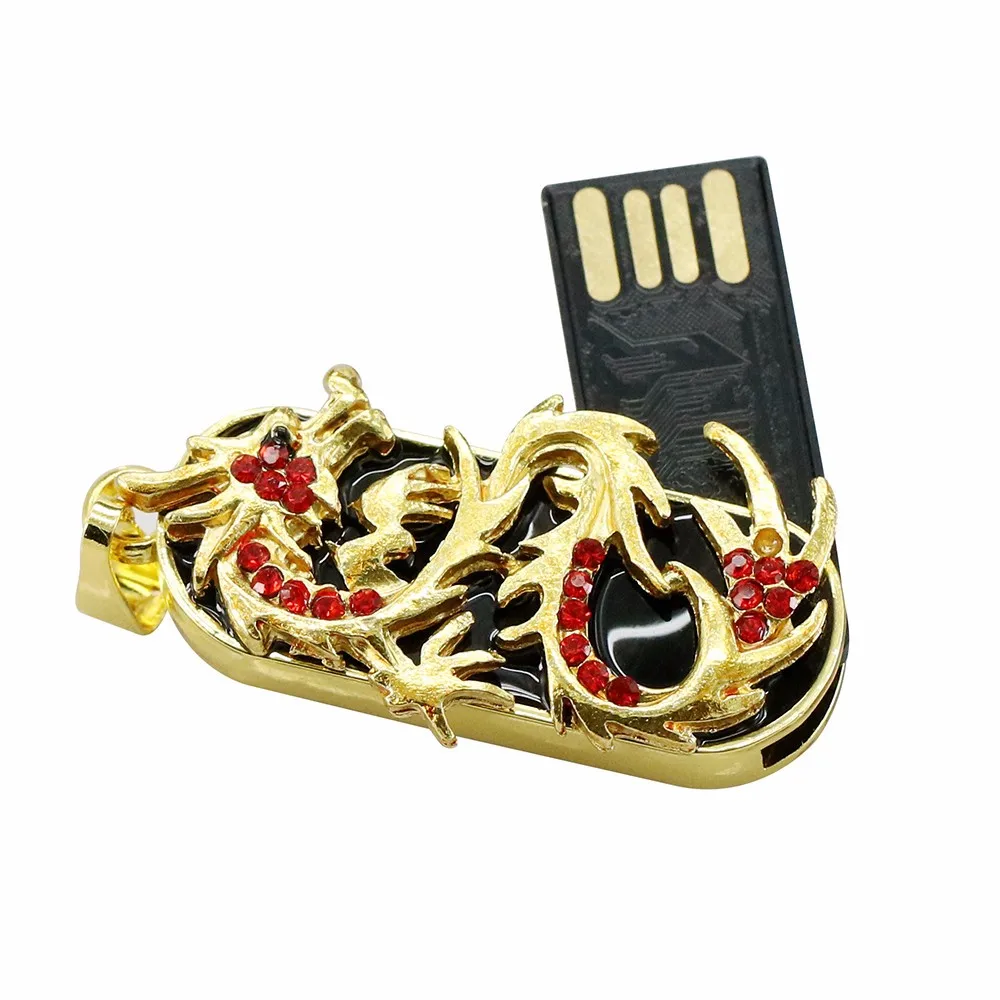 Мини флеш накопитель USB Дракон ожерелье флешки 8 Гб оперативной памяти 16
