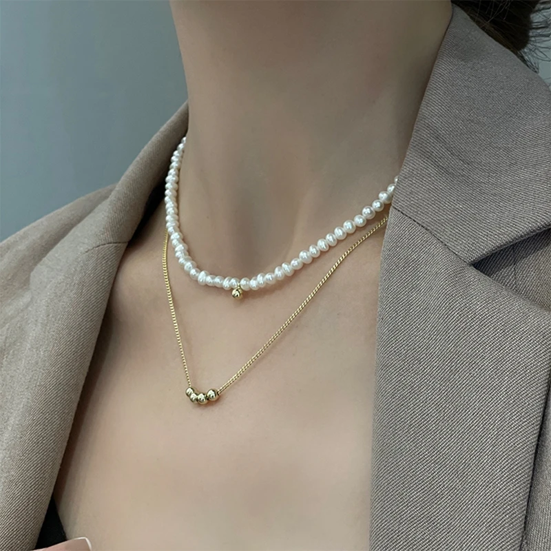 MENGJIQIAO 2021 Elegant Freshwater Pearl Choker Jewelry For Women Girls Party Wedding Metal Ball Necklace Bijoux Colares
MENGJIQIAO 2021 Elegant Freshwater Pearl Choker Jewelry For Women Girls Party Wedding Metal Ball Necklace Bijoux Colares