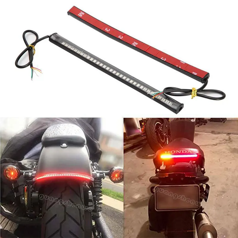 48 LEDs Motorcycle Soft Rubber Light Bar Strip Tail Brake Stop Turn Signal Lights License Plate Light 3014 SMD Universal
48 LEDs Motorcycle Soft Rubber Light Bar Strip Tail Brake Stop Turn Signal Lights License Plate Light 3014 SMD Universal