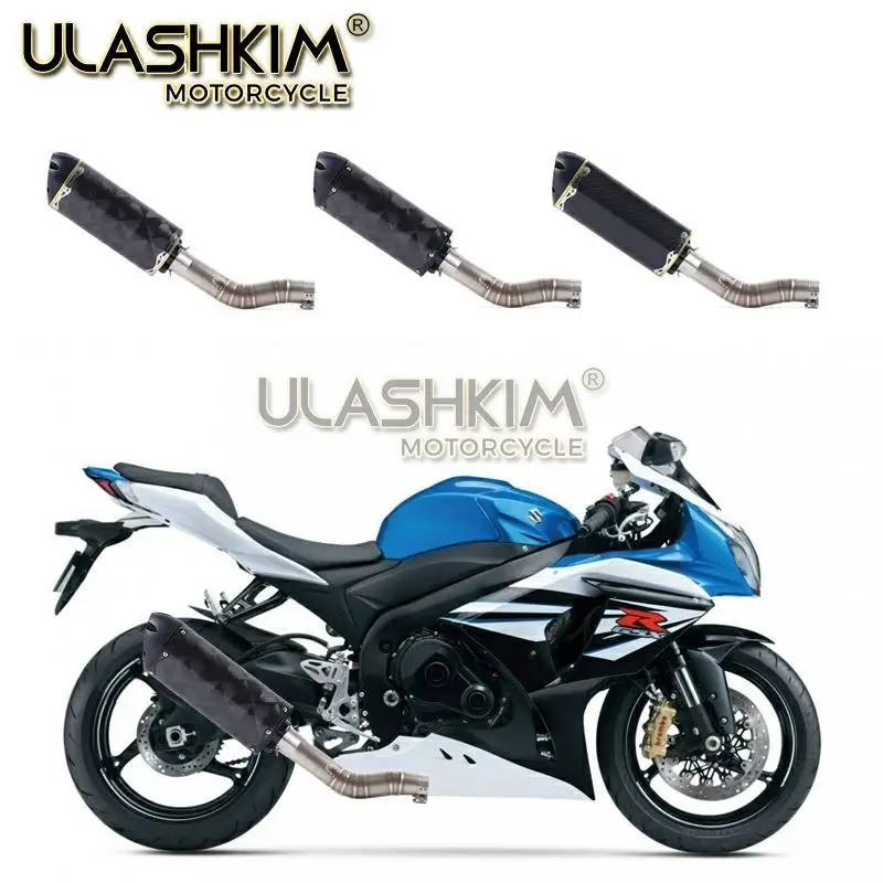 Motorcycle Full System Exhaust Escape Slip On For suzuki GSXR1000 GSX R1000 GSXR 1000 Middle Link Pipe 2003-2006 | Автомобили и