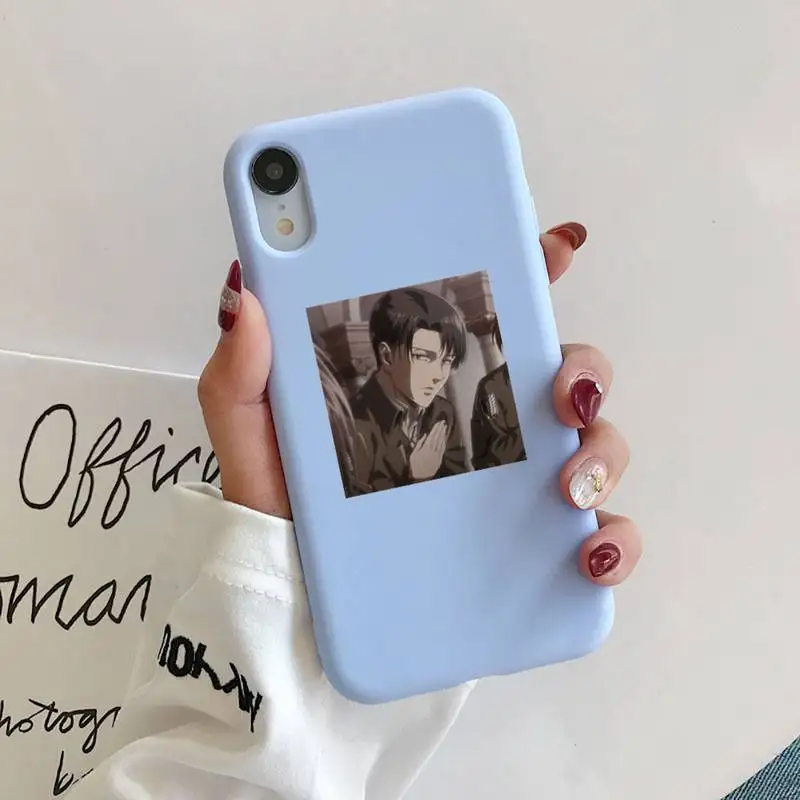 Levi Attack on Titan Phone Case for iphone 11 Pro Max X XS Max XR Candy Color Soft Cover For iPhone 7 8 6 6S Plus Funda Cases
Levi Attack on Titan Phone Case for iphone 11 Pro Max X XS Max XR Candy Color Soft Cover For iPhone 7 8 6 6S Plus Funda Cases